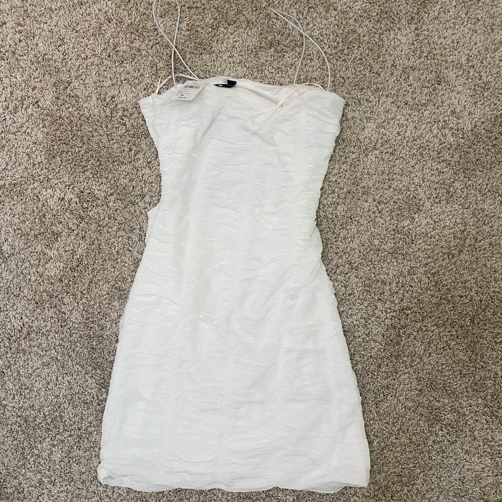 White tight dress super cute.
